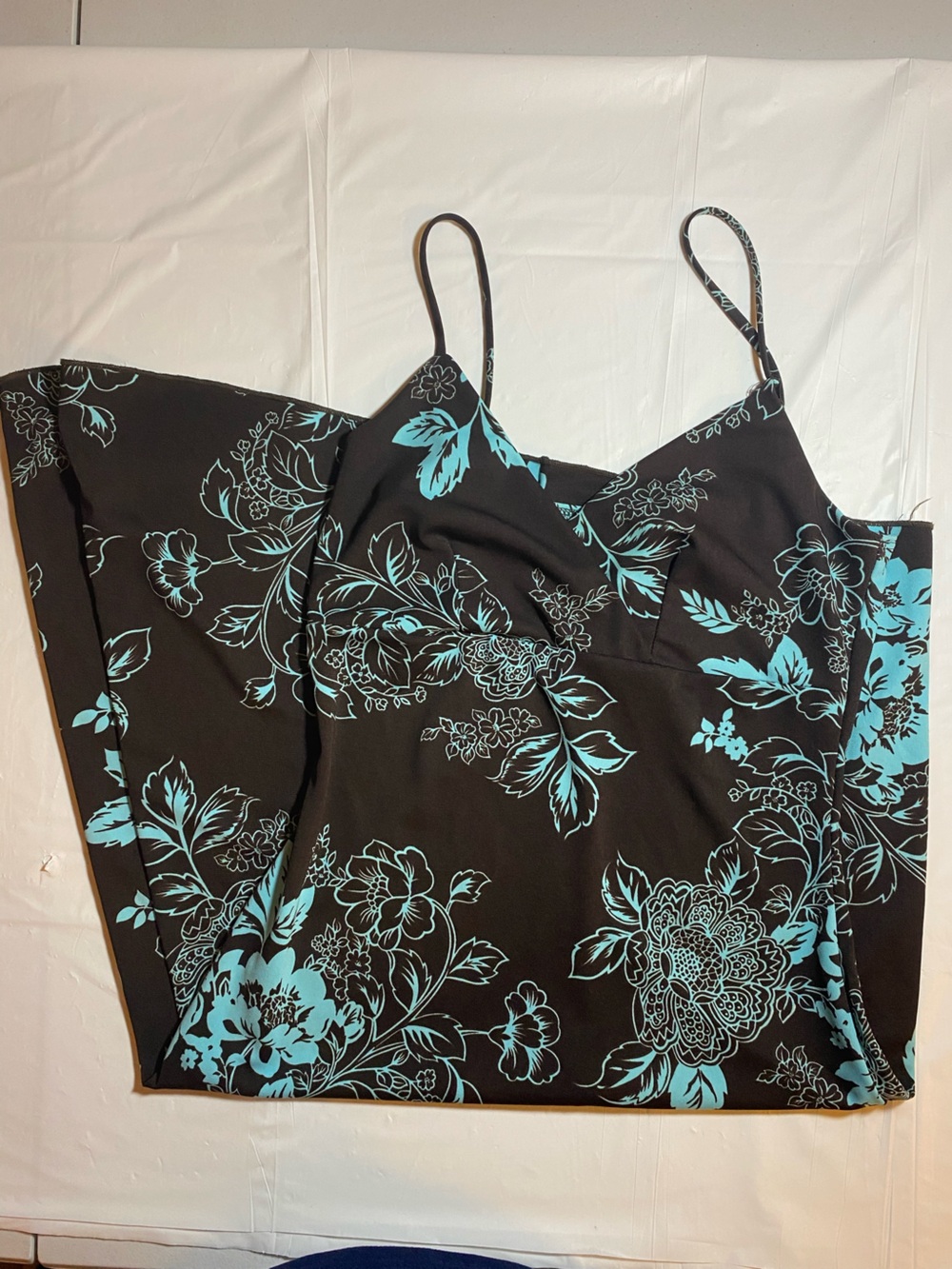Vtg Charlotte Russe Y2K Floral Asymmetrical Handkerchief Midi Slip Dress